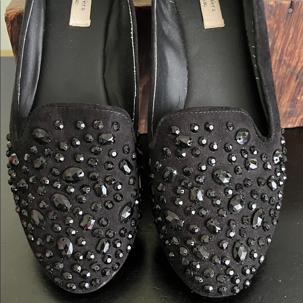 Simply Vera Vera Wang Black Jeweled Slip-On Loafers - Picture 10 of 10